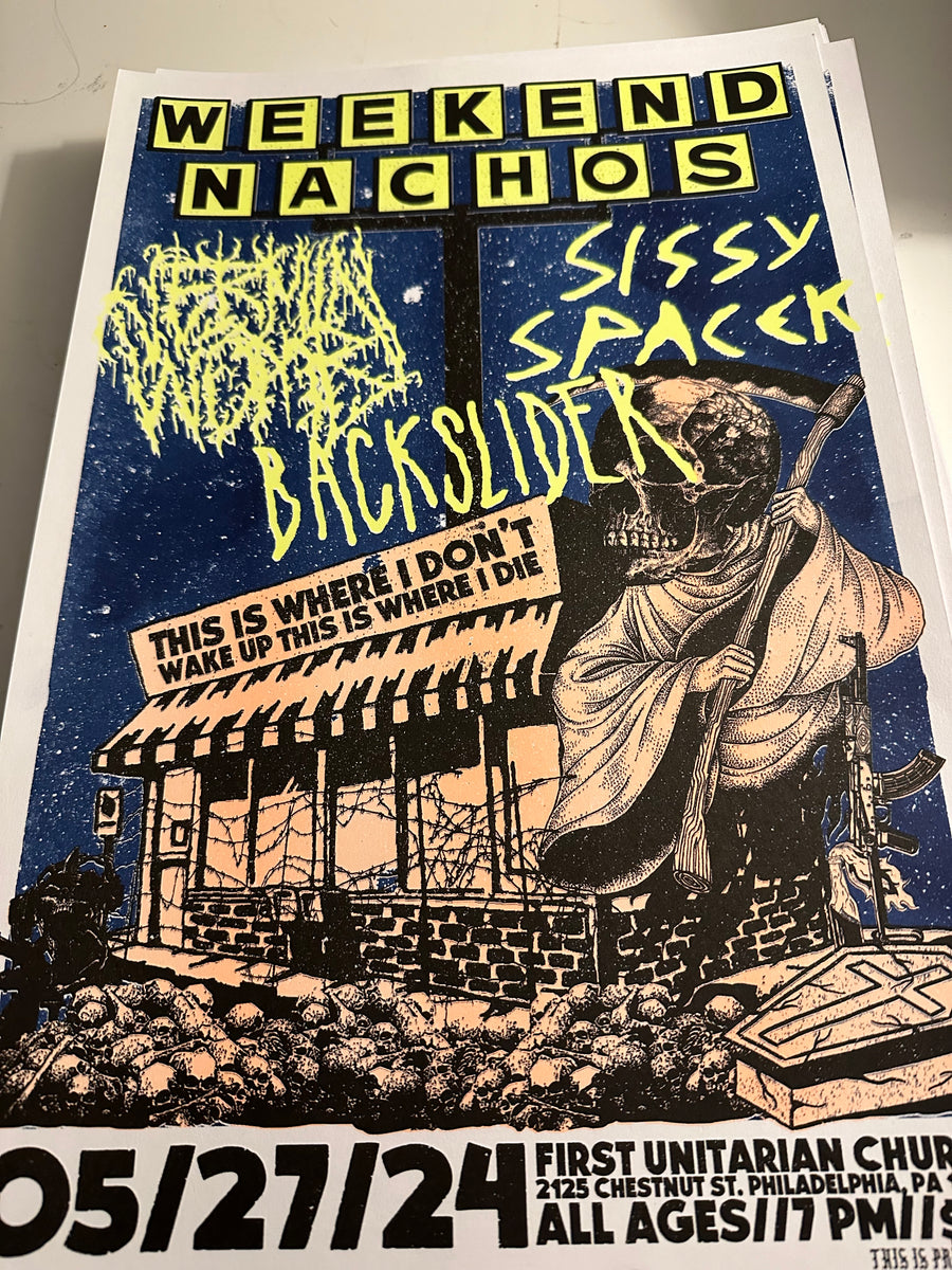 Weekend Nachos//Vermin Womb//Sissy Spacek//Backslider Gig Poster