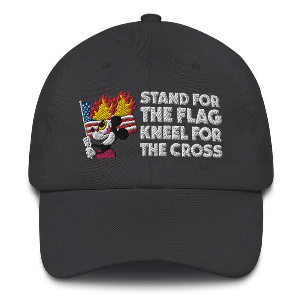 STAND FOR THE FLAG KNEEL FOR THE CROSS HAT