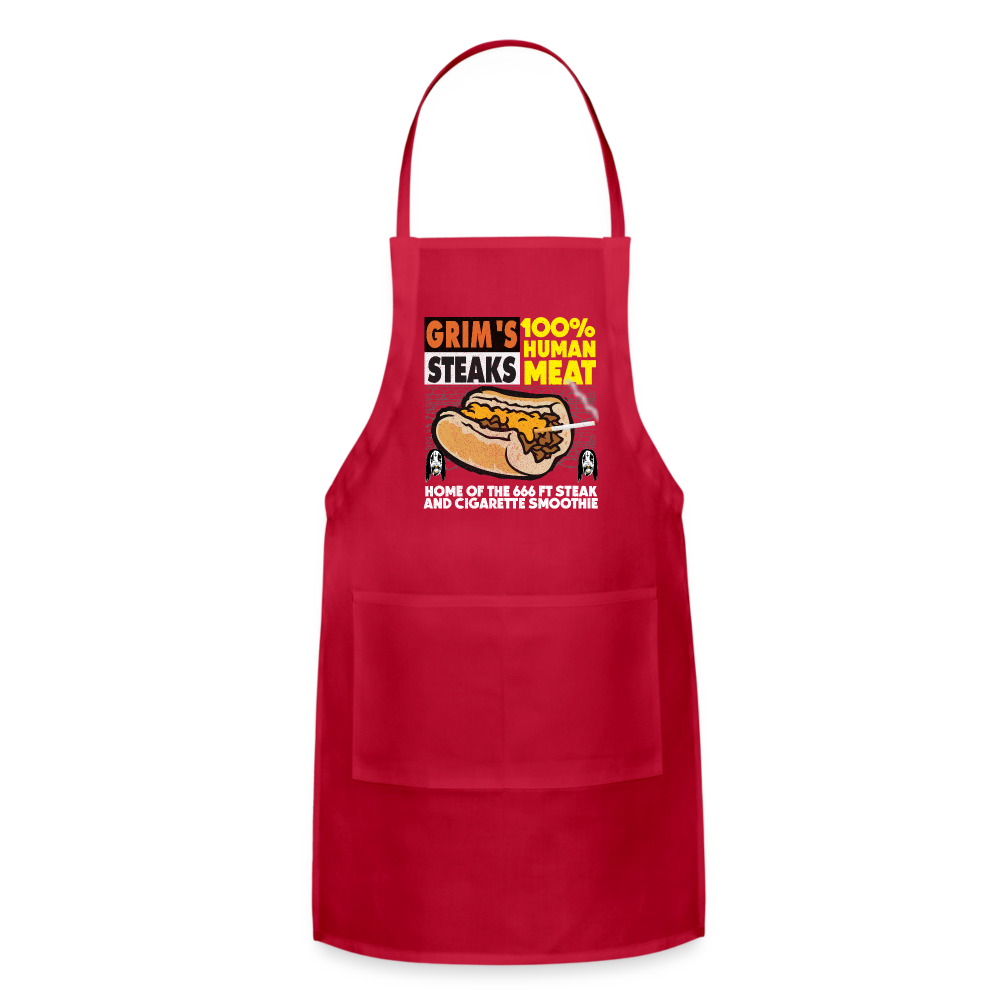 GRIMS STEAKS APRON - red